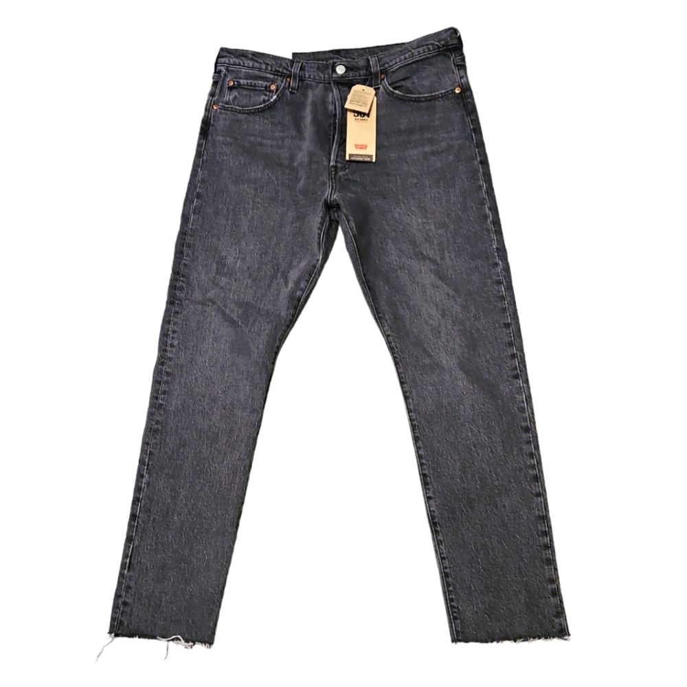 Levi's 501 Skinny Raw Hem (33 X 29) Women's Jeans Gray Denim Button Fly New plus